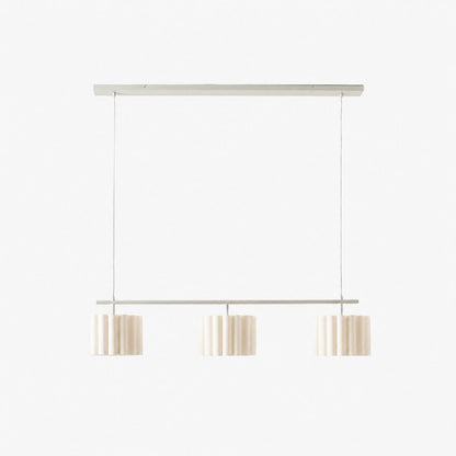 Velura Linear Pendant Light - Natural Linen Shade for Warm Ambiance