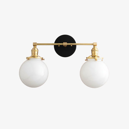 Lumio Globe Glass Globe Vanity Light - Modern Two Light Bathroom Sconce