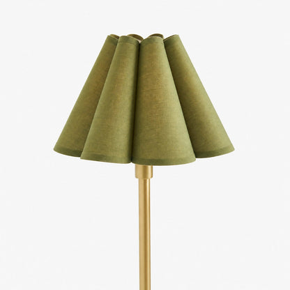 Capirise Stehlampe mit goldfarbenem gewelltem Schirm – Moderne Metallbeleuchtung fürs Schlafzimmer