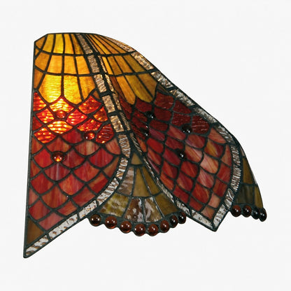 TF Orsino Vintage Art Deco Pendant Light - Textured Glass Lighting for Bedrooms & Halls