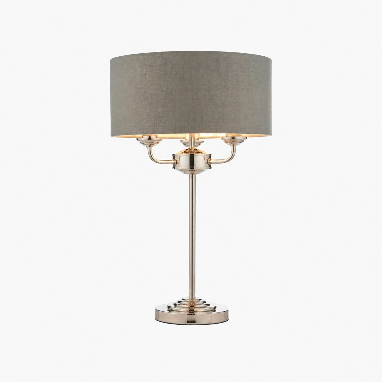 Tela Tischleuchte mit 1 oder 3 Leuchten – Modernes Leinen- und Metalldesign für Nachttisch oder Wohnzimmer