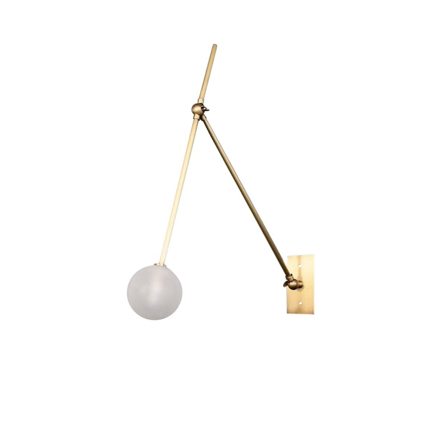 Magari Mid Century Wandleuchte Messing Schwenkbar