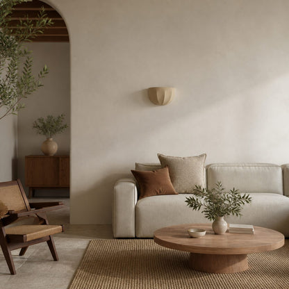 Loomis Wall Light with Art‑Deco Linen Shade Modern Wall Sconce for Living Room and Hallway