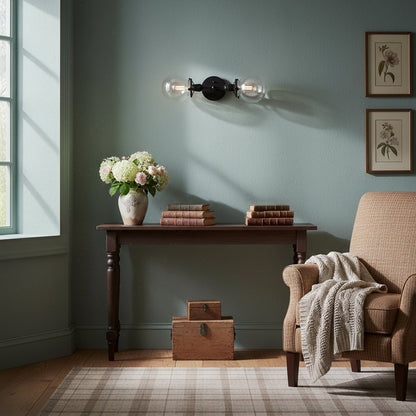 Lumio Globe Industrial Vanity Lighting- Modern Double Globe Wall Light