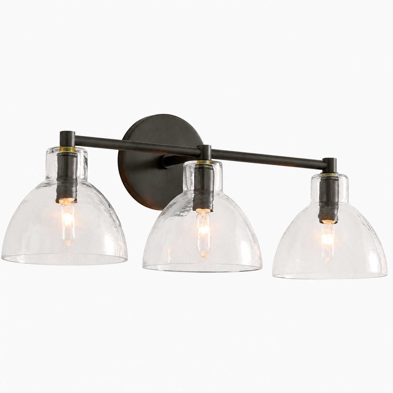 Glavira Doppel-Wandleuchte aus recyceltem Glas – Wandbeleuchtung aus Messing für den Innenbereich