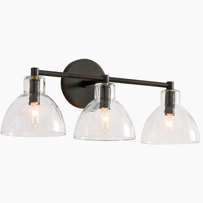 Glavira Doppel-Wandleuchte aus recyceltem Glas – Wandbeleuchtung aus Messing für den Innenbereich