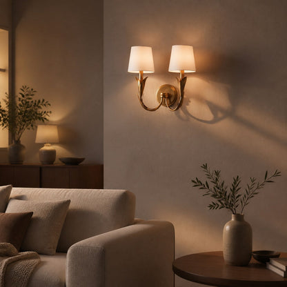 Duova Wandleuchte – Gebogenes, schilfartiges Metallarmdesign für Schlafzimmer, Wohnzimmer oder Badezimmer