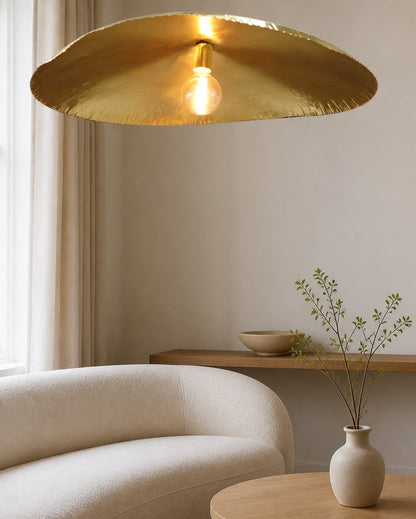 Hammered Brass Suspension Light