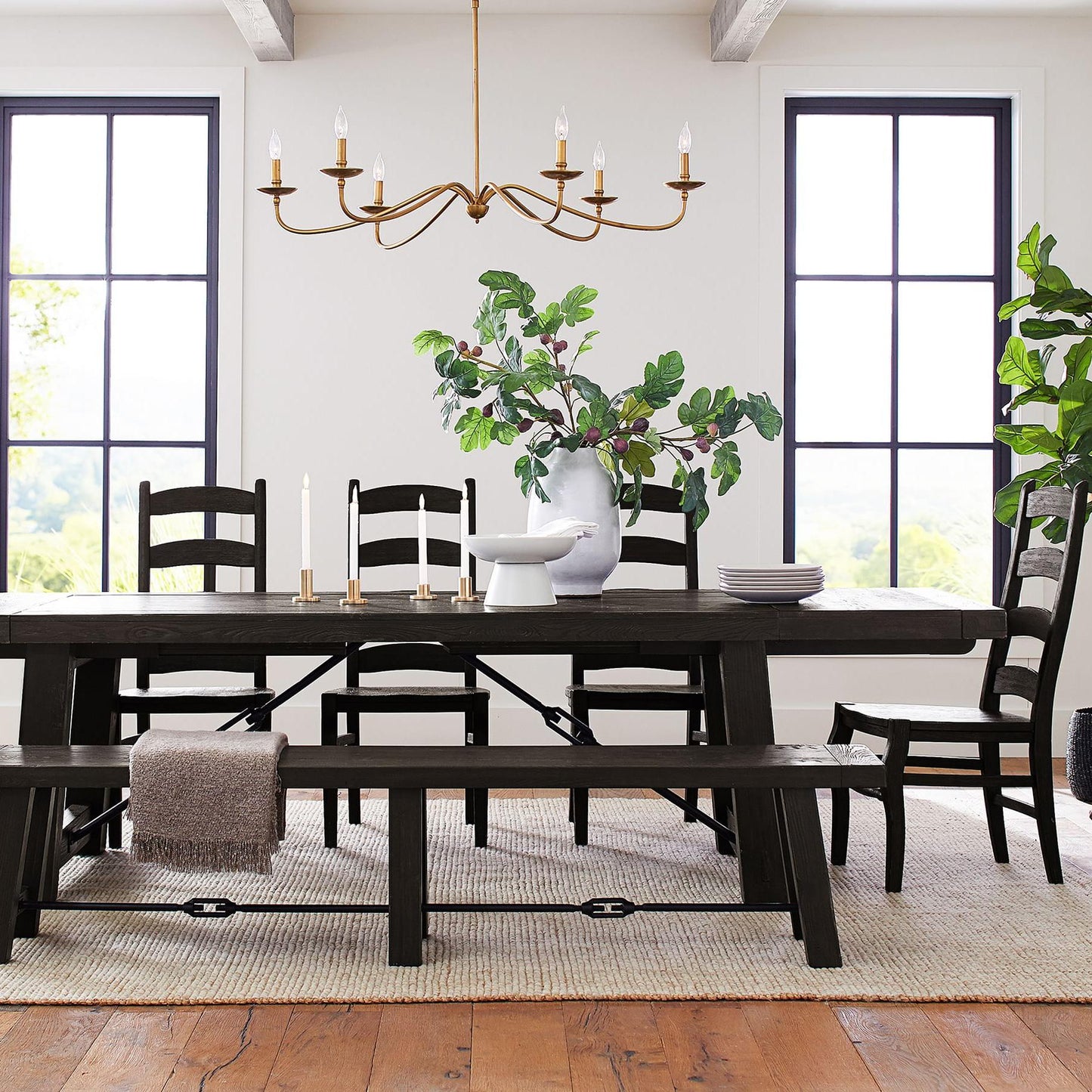 Rustic Iron Candle Chandelier for Dining Rooms and Living Spaces