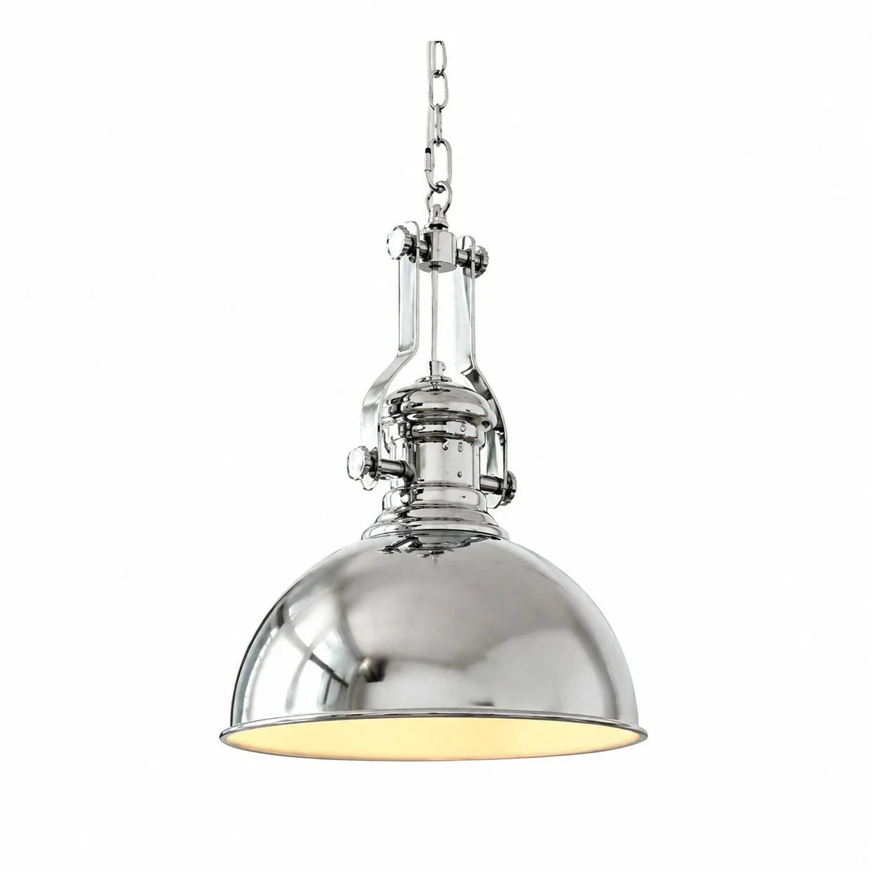 Bauhaus chrome dome pendant light
