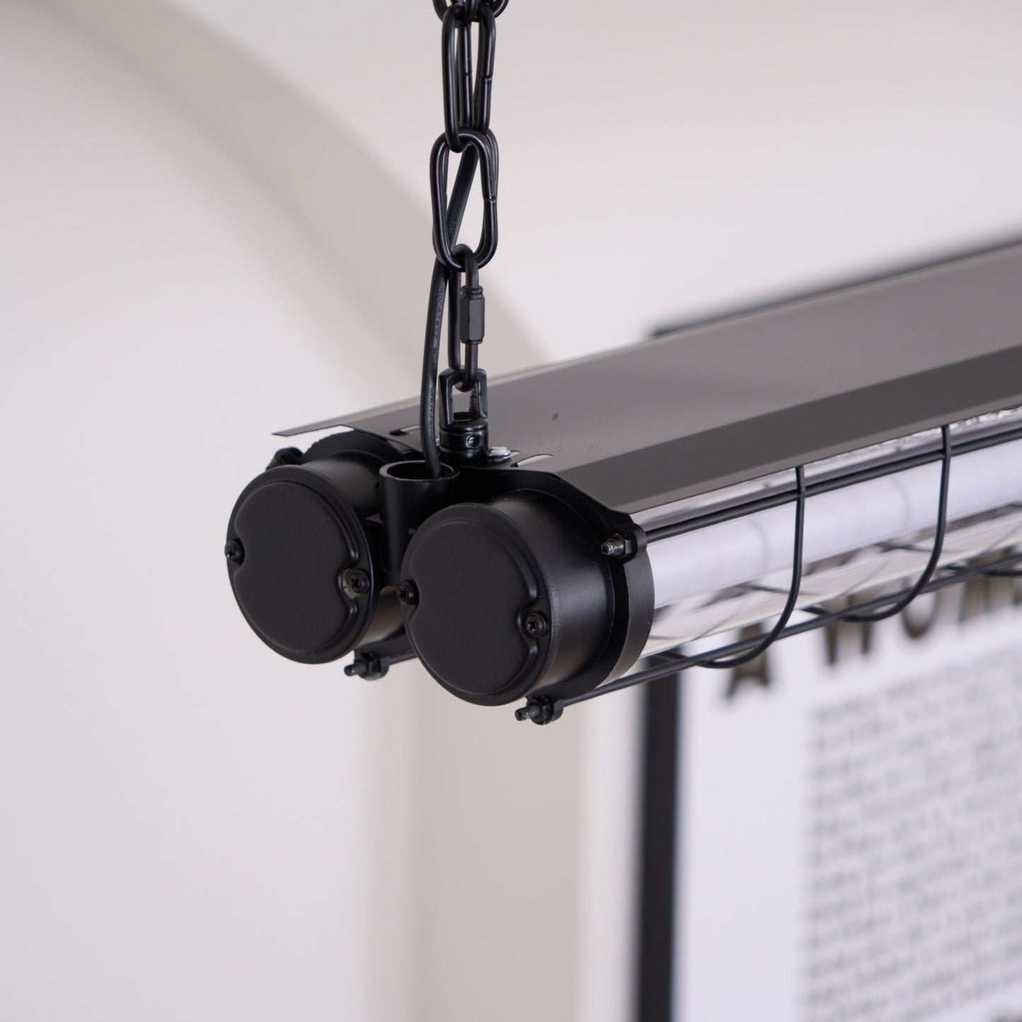 Kronleuchter aus geradlinigem Kunstglas in Schwarz Deckenleuchte