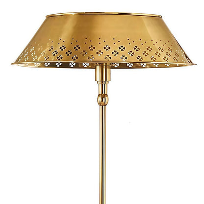 Auriglow Perforated Brass Floor Lamp – Space Age Style for Living Room or Bedroom