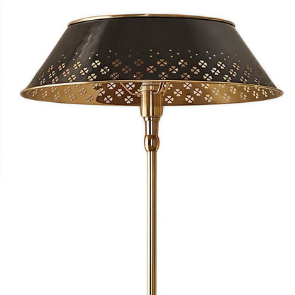 Auriglow Perforated Brass Floor Lamp – Space Age Style for Living Room or Bedroom