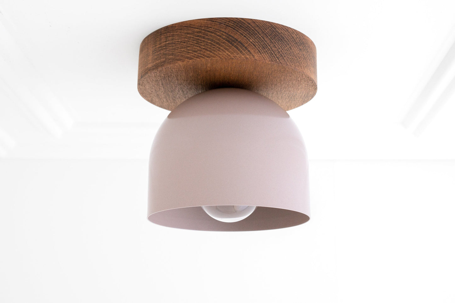 Metio Dome Ceiling Light Minimalist Wood Design for Bedrooms & Hallways