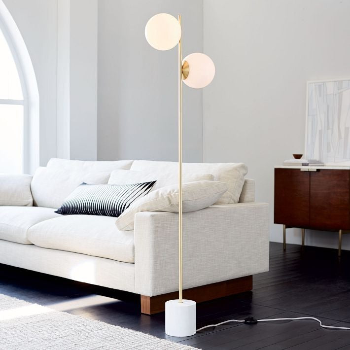 Brina Glass Multi-Light Floor Lamp - Modern Standing Light with Elegance