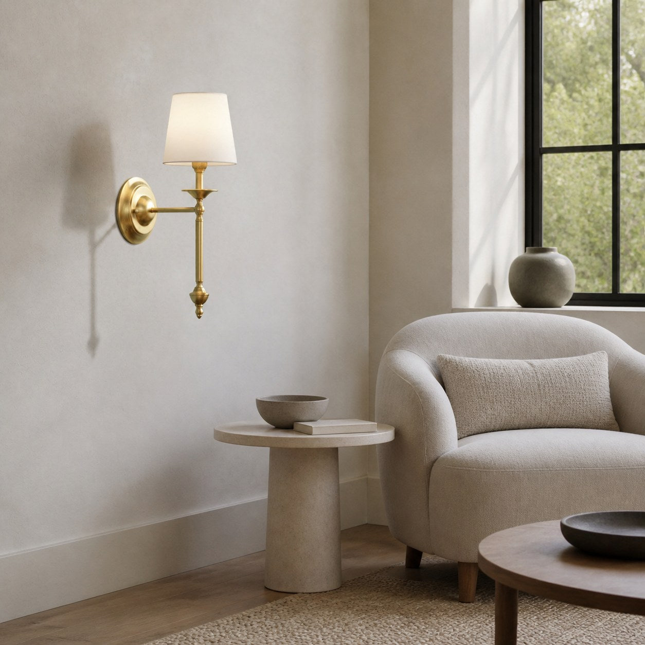 Arcuma Copper Wall Fixture – Elegant Sconce for Traditional and Transitional Interiors