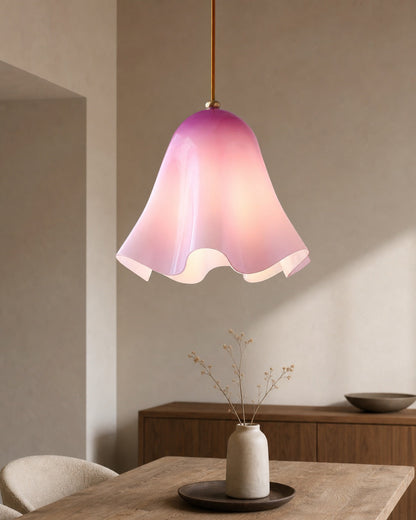 Bellina Artistic Glass Pendant Light - Modern Bloom Inspired Hanging Ceiling Lamp
