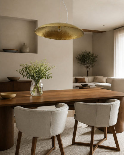 Hammered Brass Suspension Light