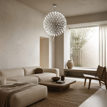 Silver Spark Ball Pendant Light