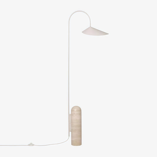 Nulavo Swivel Floor Lamp - Marble Base with Leaf-shaped Shade Modern Style for Living Room