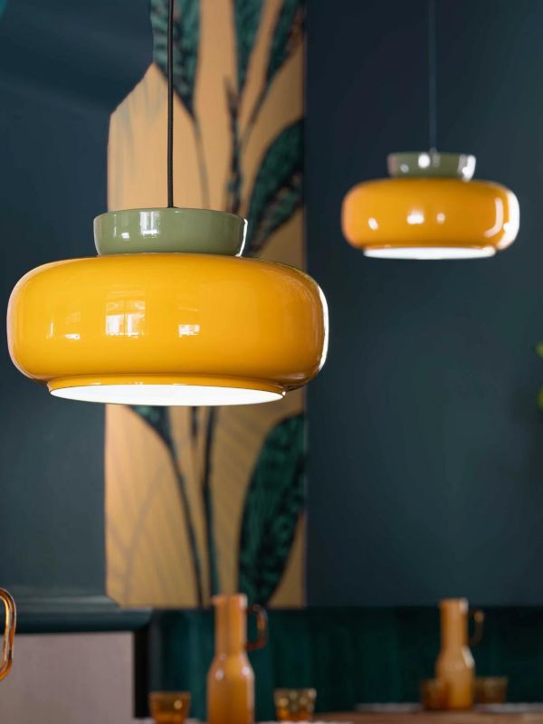 Maracana Keramik Glas Pendelleuchte Vintage Glas Macaron