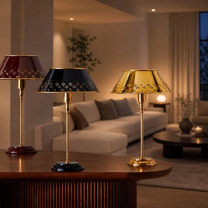 Auriglow Perforierte Blumen-Tischlampe - Space Age inspiziertes Highlight für Wohnzimmer, Schlafzimmer oder Büro