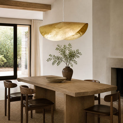 Hammered Brass Suspension Light