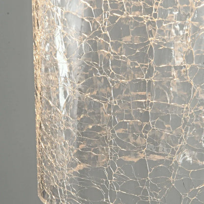 Crackle glass texture detail on the pendant shade