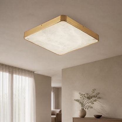 Geometric Alabaster Recessed Ceiling Light
