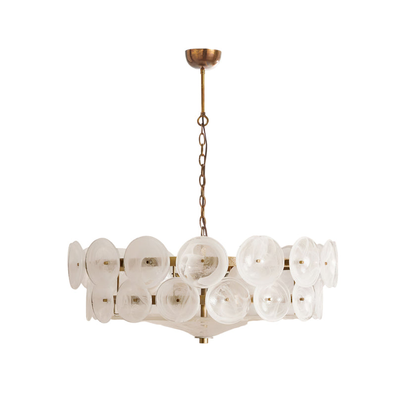 Lorenzo Halo Disc Vintage‑Modern Chandelier – Dining Room Statement Light