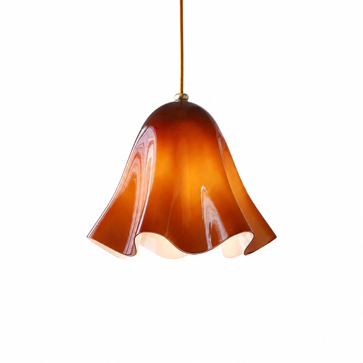 Bellina Artistic Glass Pendant Light - Modern Bloom Inspired Hanging Ceiling Lamp