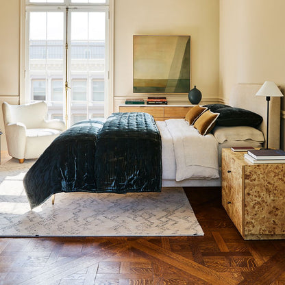 Diora Tischlampe und Stehlampe - Moderner Linear Stil Eleganter Leinen Lampenschirm für Wohnzimmer