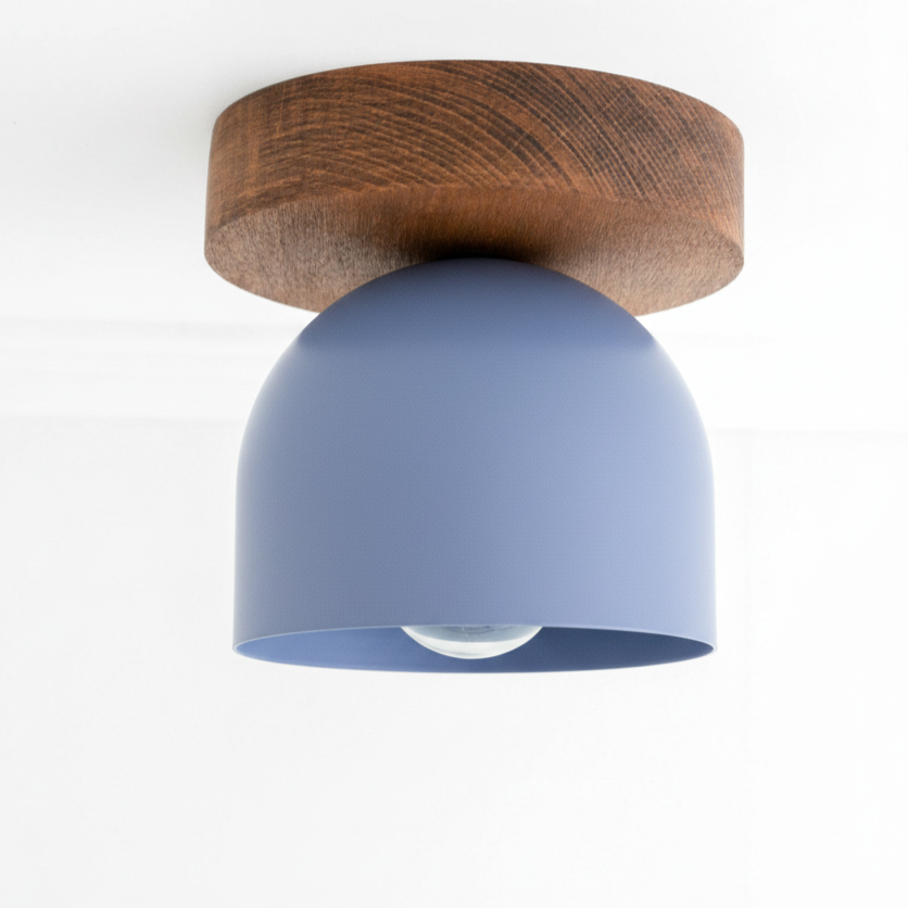 Metio Dome Ceiling Light Minimalist Wood Design for Bedrooms & Hallways