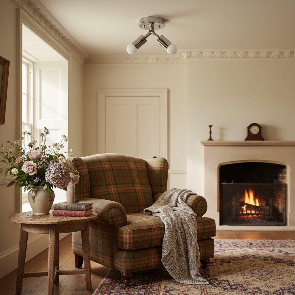 Mobilux Line Modern Brass Flush Mount - Minimalist Gold Ceiling Light for Bedroom