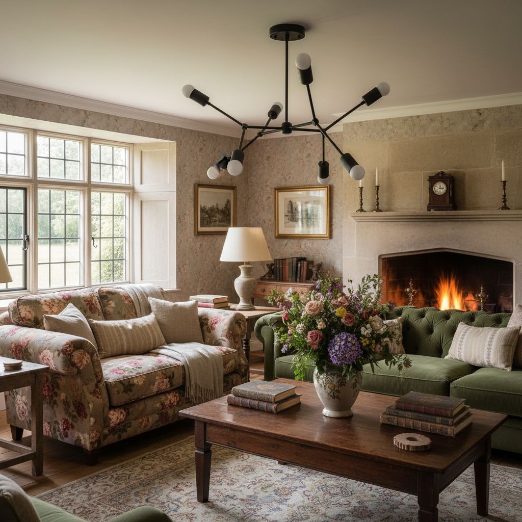 Mobilux Line Mobilux Line Modern Geometric Chandelier - Brass Ceiling Light Fixture