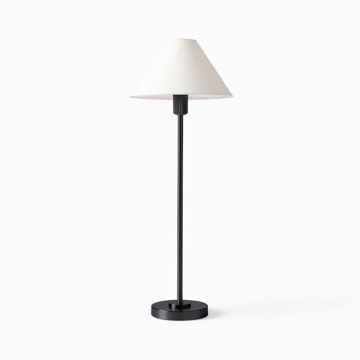 Diora Tischlampe und Stehlampe - Moderner Linear Stil Eleganter Leinen Lampenschirm für Wohnzimmer