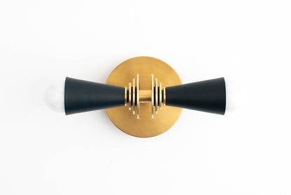Pyralis Cone Art Deco Wall Light - Multi-Directional Sconce for Vanity or Wall