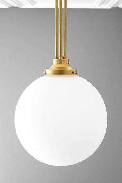 Glorica Glass Frosted Globe Pendant Light - Art Deco Hanging Light for Home