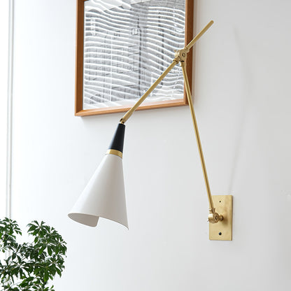 Magari Mid Century Wandleuchte Messing Schwenkbar