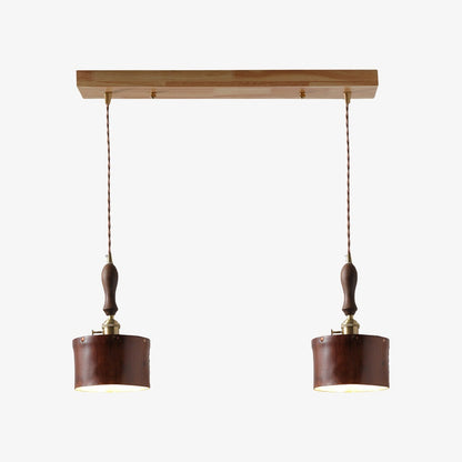 Modern Minimalist Leather Shade Pendant Light