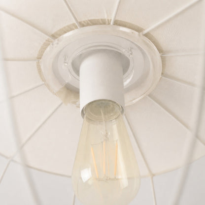 Lumifil Deckenleuchte mit drapiertem Netzgewebe – Boho-Stil-Lampe mit rustikalem, strukturiertem Schirm für Wohnzimmer oder Schlafzimmer