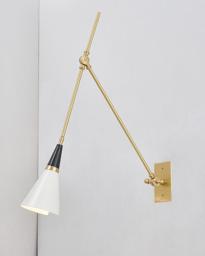Magari Mid Century Wandleuchte Messing Schwenkbar