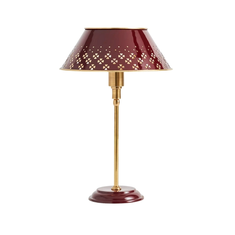 Auriglow Floral Perforated Table Lamp – Space Age Inspired Accent for Living Room, Bedroom, or Office