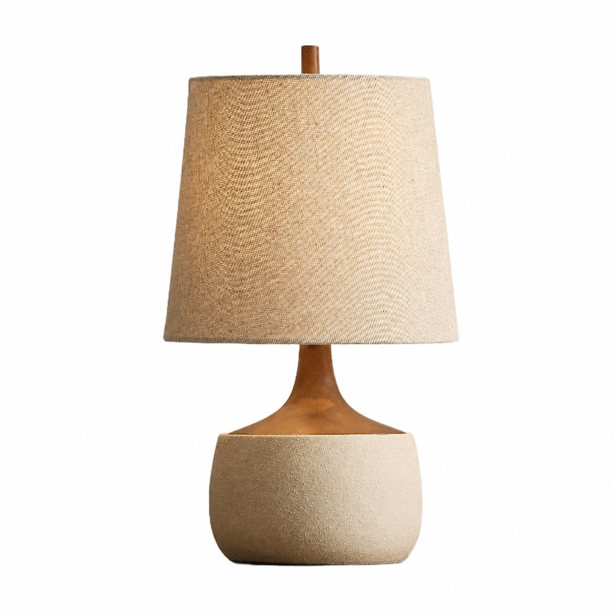 外观版权-Avero Contemporary Table Lamp - Textured Cement Design for Living Room and Office