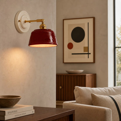 Minimalist Ceramic Bedside Wall Lamp