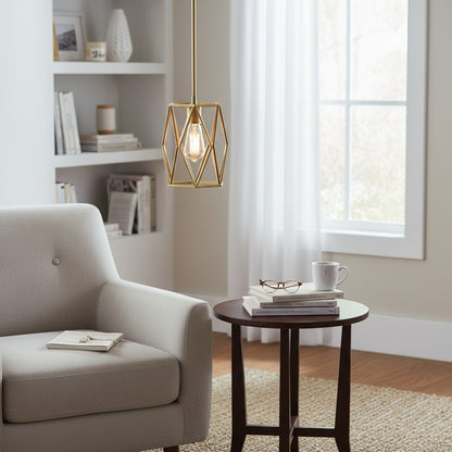 Auricyl Vintage Cage Pendant Light – Metal Cylinder Style Perfect for Dining Room