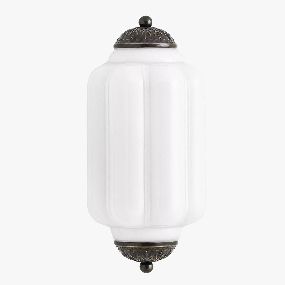 Eloise Messing-Wandleuchte – Elegante Vintage-Beleuchtung aus Milchglas