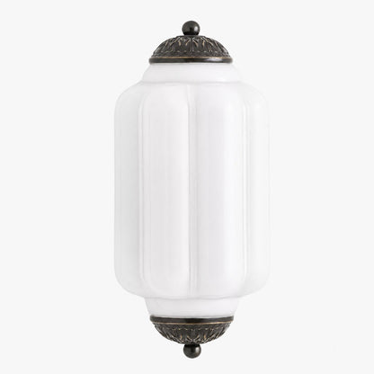 Eloise Messing-Wandleuchte – Elegante Vintage-Beleuchtung aus Milchglas