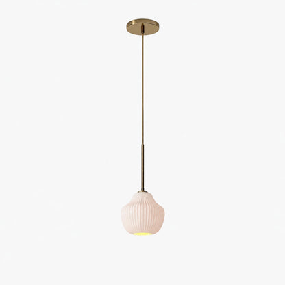 Rivrona Ribbed Pendelleuchte – Moderne gerippte Glasleuchte mit Metalloberfläche