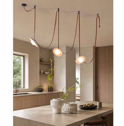 Light Rail Leather Pendant Lamp